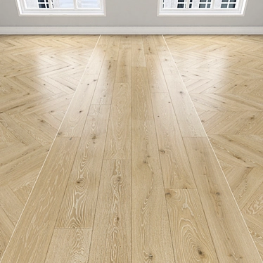 Oak Parquet: Herringbone, Linear, Chevron 3D model image 1 