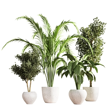Sleek Indoor Plant Stand 3D model image 1 