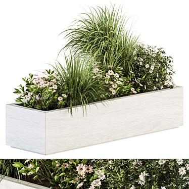 Garden Greens: 290-Piece Outdoor Plant Box 3D model image 1 