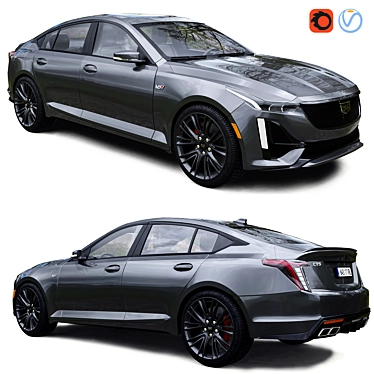 Luxury Sedan: Cadillac CT5 3D model image 1 