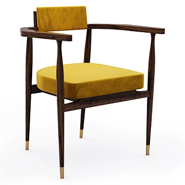 Gardner Walnut Dining Chair 3D model image 1 