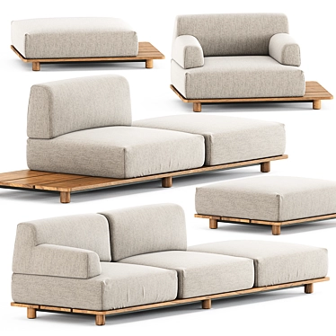 Palco Sofa Module Set 1: Versatile & Stylish 3D model image 1 