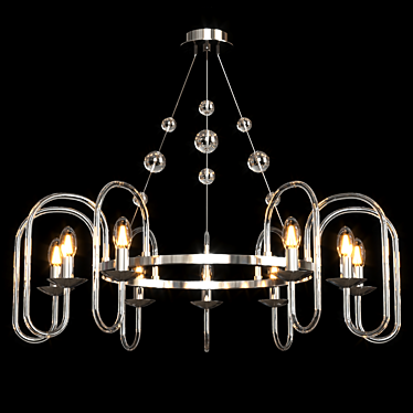 Elegant NISSA 9LIGHT Chandelier 3D model image 1 