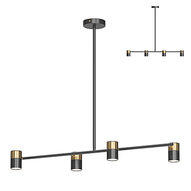 GITTAN 4 LED Lamp 3D model image 1 