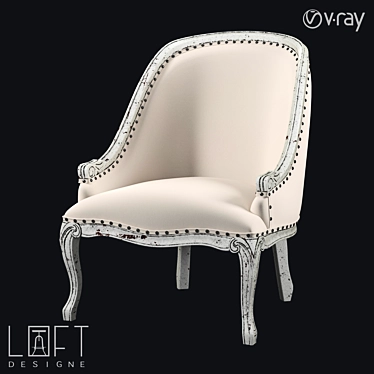 LoftDesigne Armchair 4109 - Stylish and Comfortable 3D model image 1 