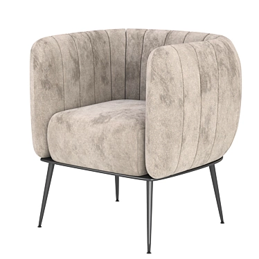 Elegant HALMAR LUSSO Lounge Chair 3D model image 1 