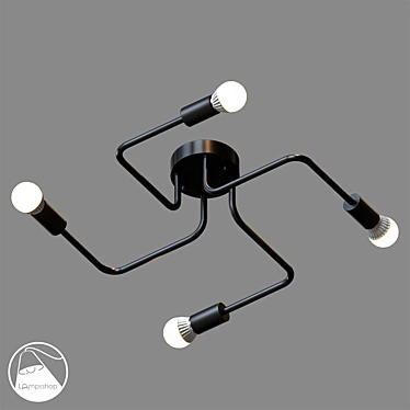 Modern Loft Chandelier | LampsShop.ru 3D model image 1 
