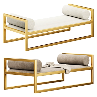 Golden Avenue Daybed: Stylish and Elegant 3D model image 1 