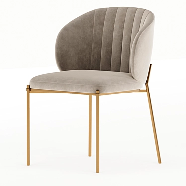 Elegant Shell Back Dining Chair 3D model image 1 