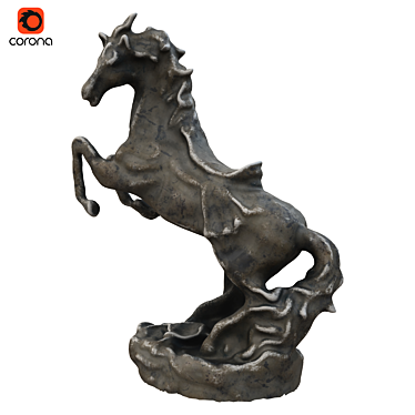 Elegant Equine Sculpture 3D model image 1 