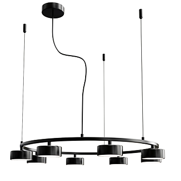 Sleek Minor Linear Pendant Lighting 3D model image 1 