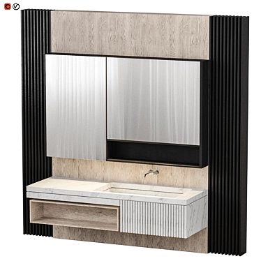 Stunning 3D Bathroom Design 3D model image 1 