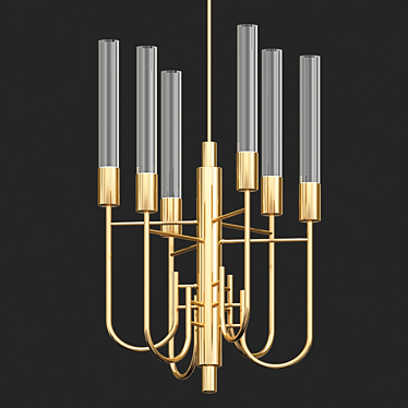 Elegant Gala Pendant Light 3D model image 1 