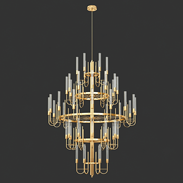 Regal Brilliance: Gala Chandelier 3D model image 1 