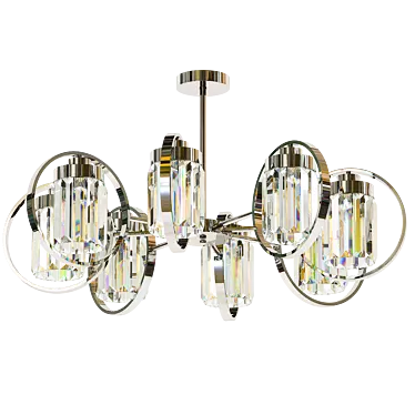 Modern Wi-Fi Controlled Ceiling Chandelier 3D model image 1 