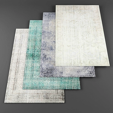 Vintage Rug Collection: High-Resolution Textures 3D model image 1 