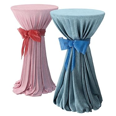 Elegant Bow Cocktail Table 3D model image 1 