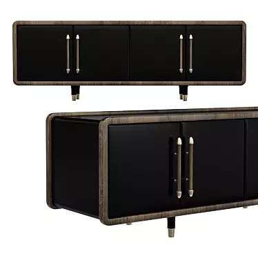 Modern Oak Sideboard 3D model image 1 