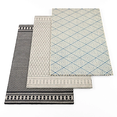 Modern High-Resolution Rugs Set 3D model image 1 