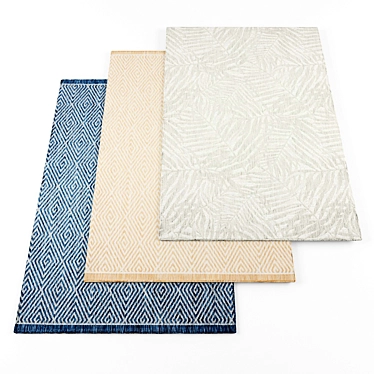 Modern Rugs - 6 Pieces Set 3D model image 1 