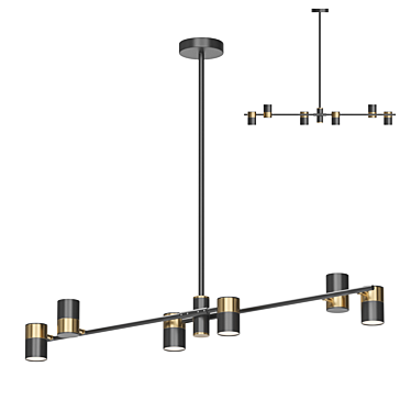 Sleek LED Linear Lampatron GITTAN 6 3D model image 1 