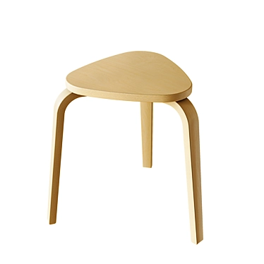 Minimalist Birch Stool: Ikea KYRRE 3D model image 1 