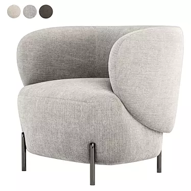 Modern LABIMBA Armchair: 3 Color Options, Multiple Formats 3D model image 1 