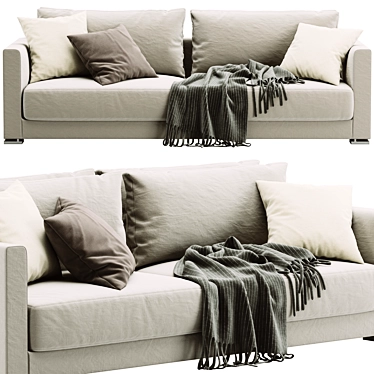 Bristol Poliform: Stylish & Compact Sofa 3D model image 1 