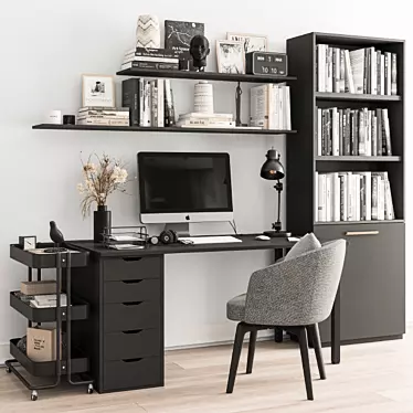 Sleek Home Office Furniture 3D model image 1 