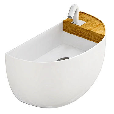 Sleek BOWLLINO Vanity 3D model image 1 