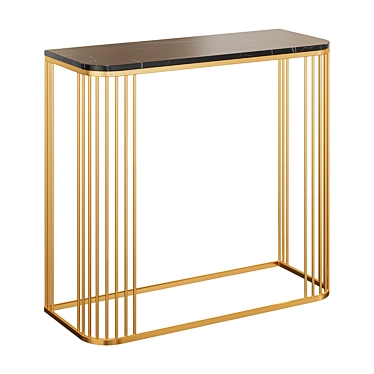 Brown Console Table: Versatile and Stylish 3D model image 1 