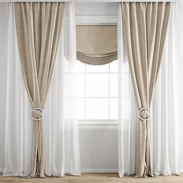 Home Decor Curtain Bundle 3D model image 1 