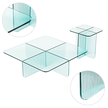 Sleek Glass Tables - 2 Models 3D model image 1 