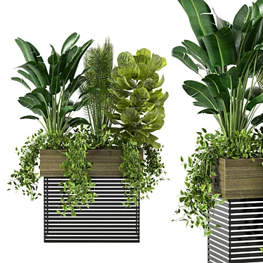 Boho Greenery in Ferm Living Bau Pot 3D model image 1 