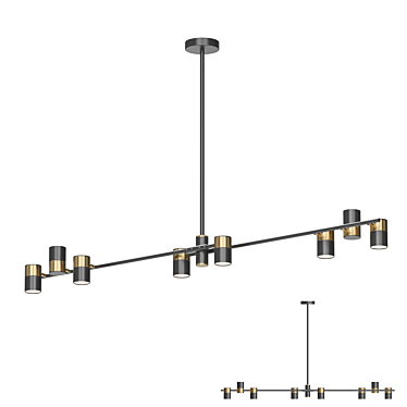 Sleek LED Track Lamp GITTAN 3D model image 1 