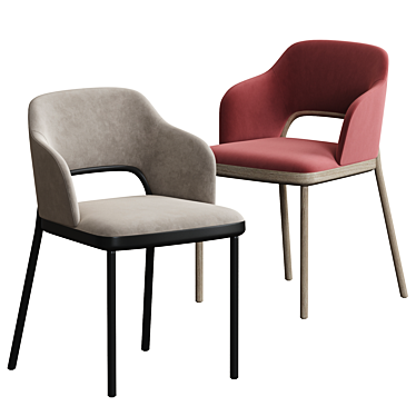 Modern Thonet 520 Chair: Stylish, Sturdy Design 3D model image 1 