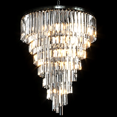 Elegant Helix Chandelier: Illuminate Your Space 3D model image 1 