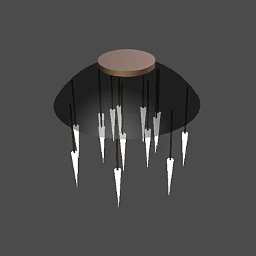 Sleek Glass Lamp - Sharp Angles & Soft Glow 3D model image 1 