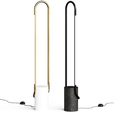 Sleek LED Floor Lamp: Crate & Barrel 3D model image 1 