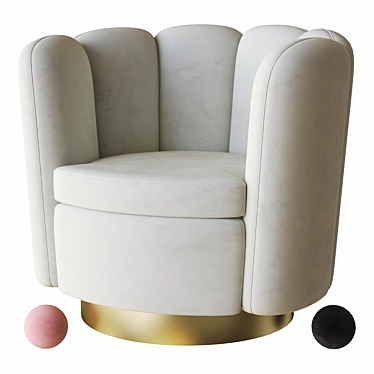 Eichholtz Mirage: Sleek Swivel Chair 3D model image 1 