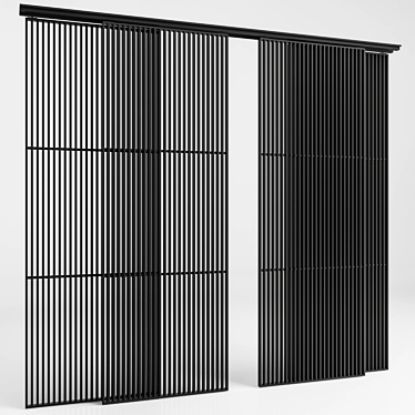 Boca Stripe Room Divider 3D model image 1 