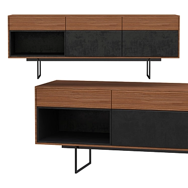 Modern Minimalist Treku Aura Credenza 3D model image 1 