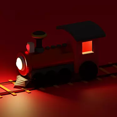 PolyTrain: Minimalist 3D Locomotive 3D model image 1 