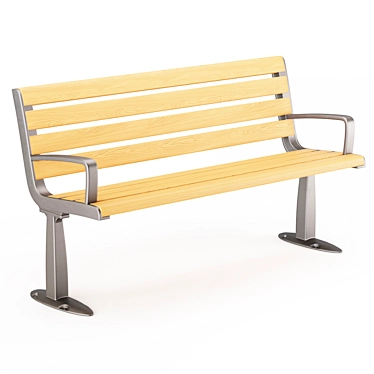 Outdoor Bench Sk.20-2/ Sk.20-1: 4 Styles, 4 Colors 3D model image 1 
