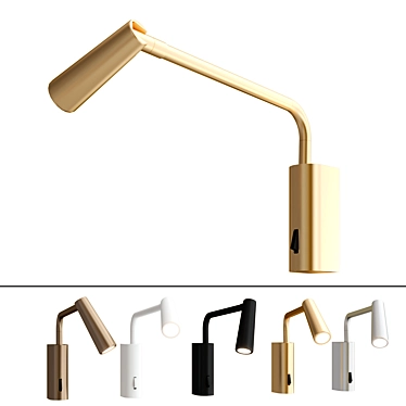 Gamma Extend LED Reading Lamp: Versatile and Bright 3D model image 1 