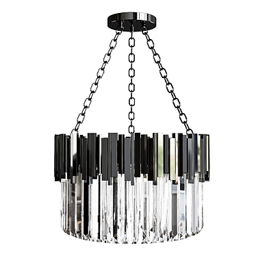 Elegant Crystal Chandelier (Chrome) 3D model image 1 