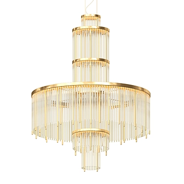 Gilded Majesty: Pharo Chandelier 3D model image 1 