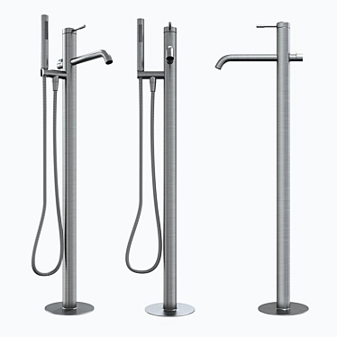 Elegant Floor Standing Bath Faucet 3D model image 1 