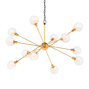 Radiant Starburst Chandelier - 12 Lights 3D model image 1 