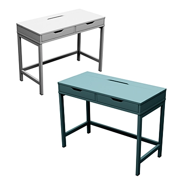  Elegant Turquoise-Gray and White Table "ALEX 3D model image 1 